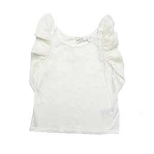 Chloé - Top Blouse shirt Tee Ruffled Cream White